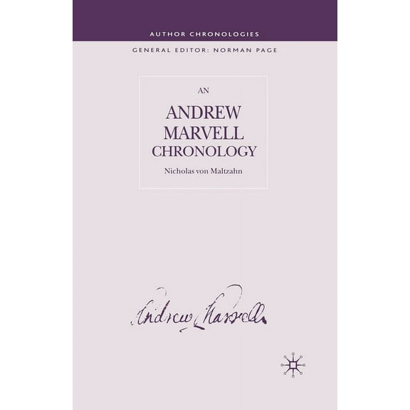 Author Chronologies Andrew Marvell Chronology, (Paperback)