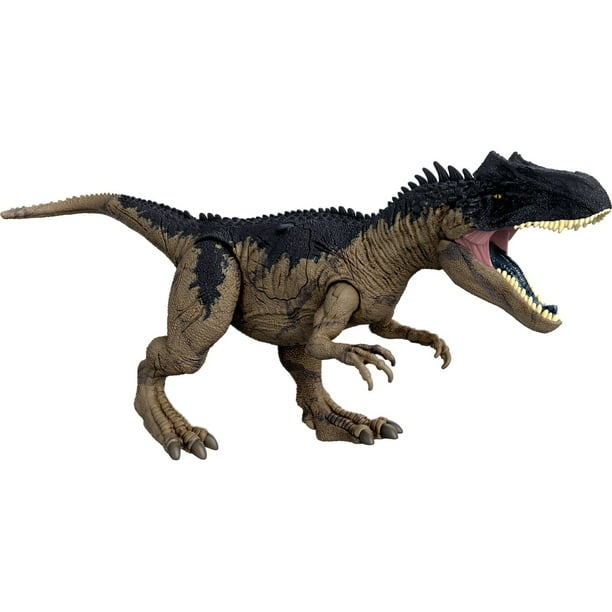 Jurassic World Dominion: Extreme Damage Roarin' Allosaurus Dinosaur Toy  (Walmart Exclusive) 