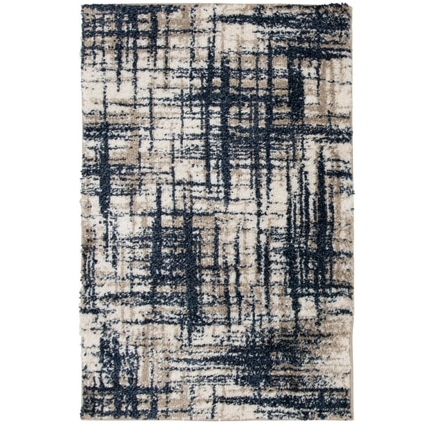 Mainstays 29.9"x46.1" Crosshatch Navy Accent Rug