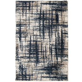 Mainstays 2' x 3' Navy Blue Abstract Area Rug