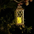 thumbnail image 5 of Image Solar Led Lantern Hanging Light Flameless Candle Mission Lights Patio Pathway Yard Decoration, 5 of 9