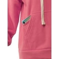 thumbnail image 4 of A2Y Women's Relax Fit Kangaroo Phone Pockets Hoodie Sweatshirts Rose S, 4 of 5