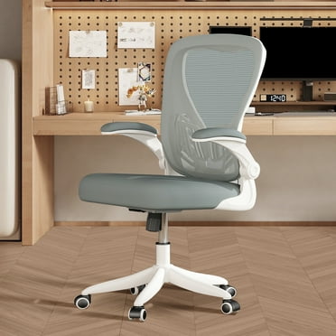 Ninecer Mesh Office Chair, Swivel Computer Desk Chair with Lumbar Support and Flip-up Armrest, Modern Home Office Chair for Adult, Black