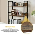 thumbnail image 5 of HOFFREE Ladder Shelf 4-Tier Bookshelf Storage Rack Bookcase with Steel Frame Industrial Book Shelves Storage Rack for Living Room Home Office Kitchen Bedroom, 5 of 9