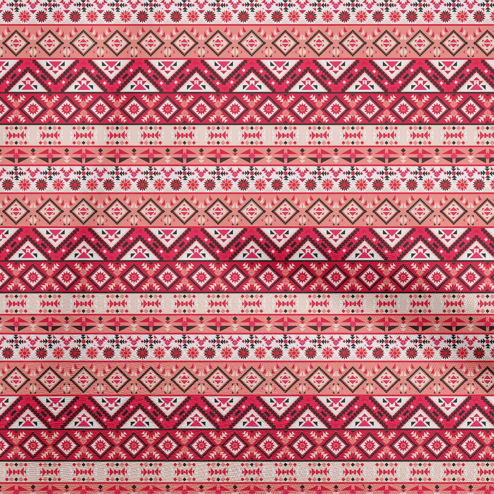 oneOone Polyester Spandex Magenta Fabric Tribal Sewing Material Print  Fabric By The Yard 56 Inch Wide : : Home