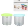 thumbnail image 1 of 2PCS Ice Cream Pint Containers With Silicone Lids, 600ml Reusable Ice Cream Storage Jar Freezer Food Storage Containers Replacement For  NC299AMZ NC300s, Dishwasher Safe, 1 of 8
