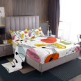 thumbnail image 1 of Music Sheet Set Watercolor Geometry Saxophone King Sheets Kids Boys Girls Colorful Musical Notes Bed Sheets Set Music Theme Instrument Bed Set Cute Bedroom Decor, 1 of 7