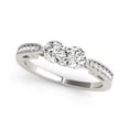 thumbnail image 1 of Two Stone Diamond Ring Milgrain Design In 14k White Gold 3/4 cttw SZ 5, 1 of 4