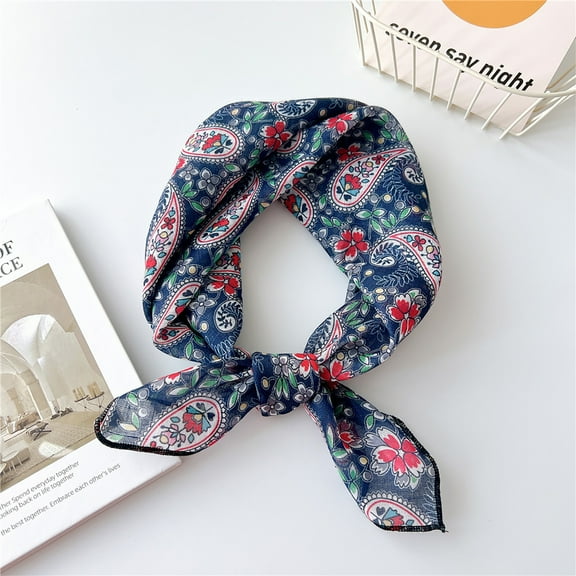 Women's Cotton Linen Scarf | Boho Chic Neckerchief & Hair Band | Beach Cover Up Scarf | Lightweight Summer Accessories for Women