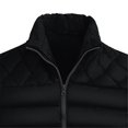thumbnail image 3 of Rhuody Mens Jacket Men'S Long Sleeve Autumn Winter Zipper Warm Down Jacket Packable Light Coat Handsome Tops Black L, 3 of 7