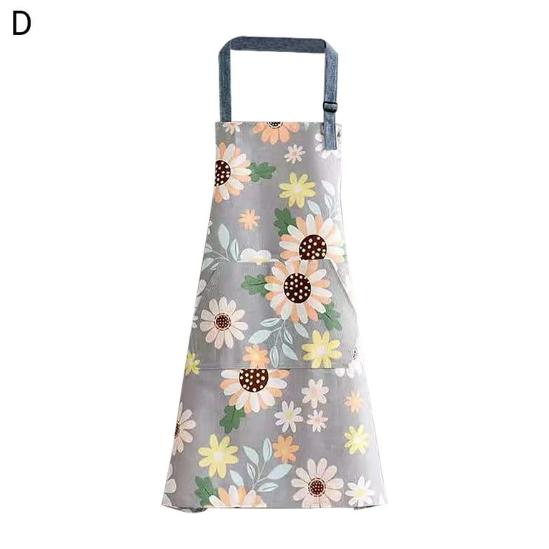 Flower print cooking accessories apron kitchen aprons for women