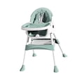 thumbnail image 3 of Trona para bebé, trona plegable, silla de alimentación ergonómica, silla de comedor infantil para estudio de juegos verde, 3 of 8