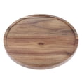 thumbnail image 3 of Acacia Wood Rotating Serving Tray Cake Dishes Tableware Plate M as described, 3 of 7