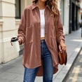 thumbnail image 2 of StSilkitty Button down Shirt Jacket for Women Long Sleeve Collared Shacket Coat with Pockets Fall Winter Outerwear, 2 of 6