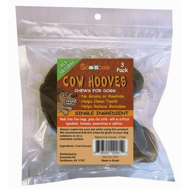 Scoochie Pet Products 686 Cow Hooves Treats - Pack of 3