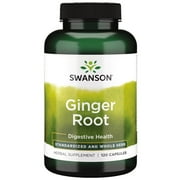 Swanson Ginger Root - Standardized and Whole Herb 120 Capsules