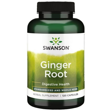 Swanson Ginger Root - Standardized and Whole Herb 120 Capsules