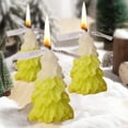 thumbnail image 5 of CuiLiyq Christmas Tree Scented Candle, Winter Christmas Tree Cone Candles Home Decor, Maple Berry Candle for Bedroom Bathroom Party (Yellow), 5 of 6