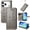 Gray, variant on for iPhone 17 Pro Cartoon Cute Wallet Case, Cat Dog Style Flip with ID Card Holder Premium PU Leather Cases with Wrist Strap, Magnetic Closure Folio Kickstand Cover, Blue