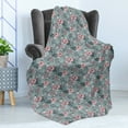 thumbnail image 4 of Garden Art Soft Flannel Fleece Throw Blanket, Blooming Flowers Thriving Colorful Nature Growth Outline Style Foliage Leaves, Cozy Plush for Indoor and Outdoor Use, 60" x 80", Multicolor, by Ambesonne, 4 of 5