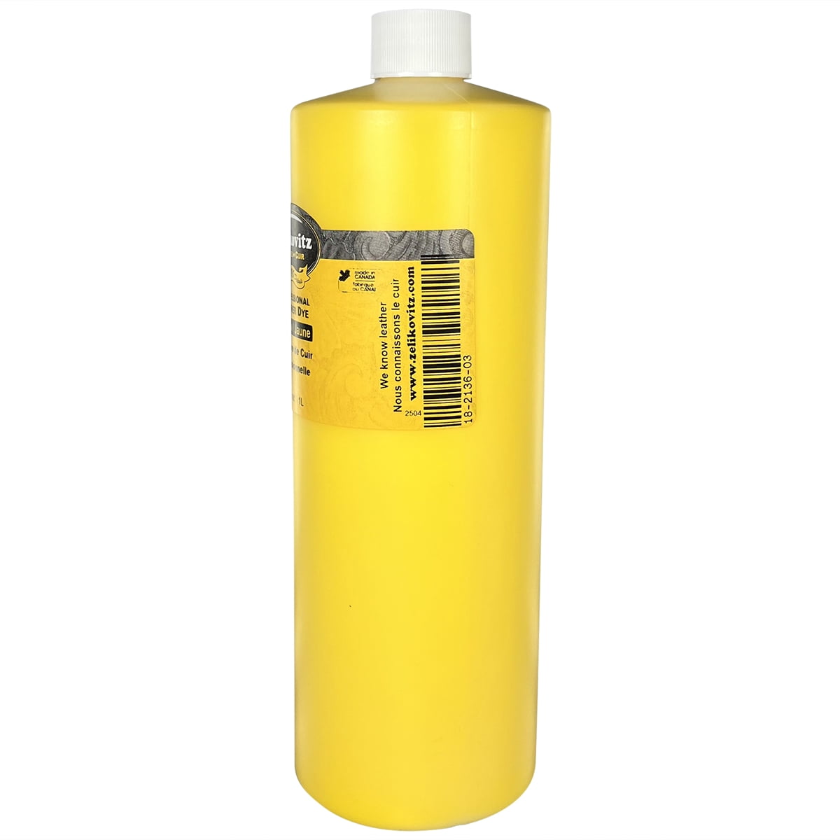 Zeli Pro Waterbased Leather Pigment Dye 32 Ounce Bottles (Yellow)