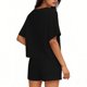 thumbnail image 5 of Conjunto Corto Casual para las Mujeres Manga Corta Bolsillo Pantalones Cortos Pantalones de Señoras Conjunto con Cuello Redondo Top, Ropa Casual de Verano, 5 of 6