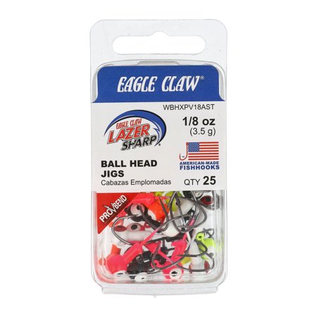UPC: 0047708790512 | Eagle Claw Pro-V Jig Head 1/8 oz WBHXPV18AST Fishing Jigs