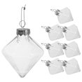 thumbnail image 1 of 8 piezas de adornos de plástico transparente bolas de Navidad rellenables adorno de Navidad rellenable en forma de bombilla caja de dulces fiesta árbol de Navidad bola rellenable transparente, 1 of 4