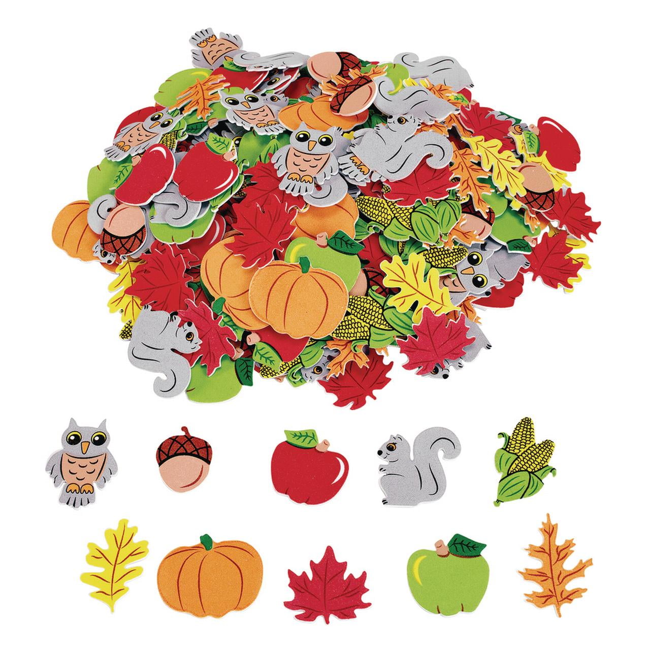 Colorations Foam Fall Stickers, SelfAdhesive, Pumpkin, Set of 300