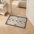 thumbnail image 2 of ODIKA 2'x3' Ultra-Soft Accent Mat, Mauve Damask Vintage Scroll Trellis Border Distressed Faded Boho None Washable, Bare feet friendly, Easy Care Indoor rug for Bedside, Footrest, 2 of 7