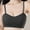 Black, variant on Women's Bras No Wire Plus Size Under $5 Solid Color Thin Style Ventilate No Buckle Bra Without Steel Rim