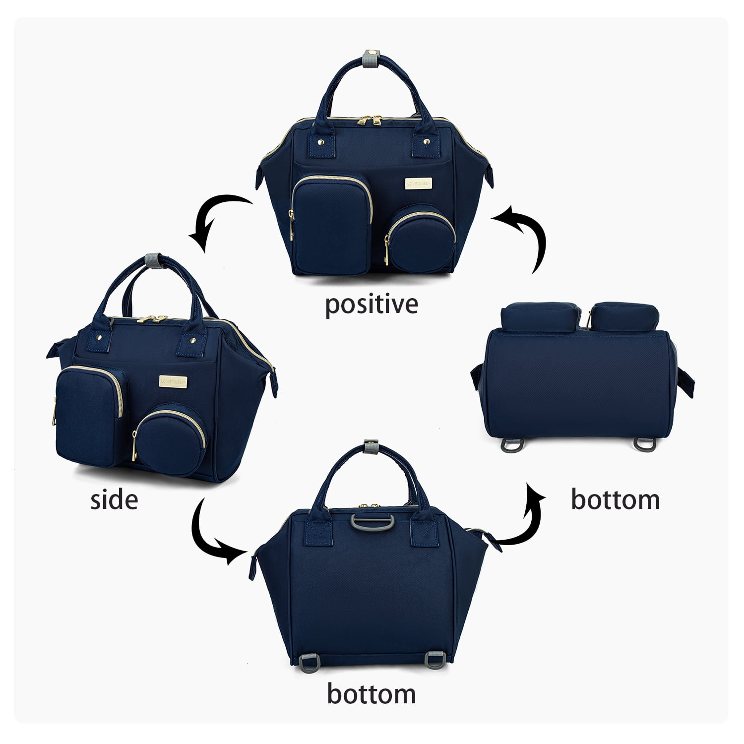 Baby Diaper Bag Backpack Waterproof Multi-Function Convertible Mini Smart Diaper Bag Backpack for Outdoor