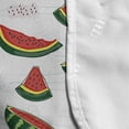 thumbnail image 4 of Watermelon Microwave Oven Cover, Hand Drawn Doodles of Juicy Fruit Slices, Water Resistant Organizer with Pockets for Kitchen, 36" x 12", Coral Olive Green, by Ambesonne, 4 of 4