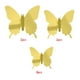 thumbnail image 1 of Yuarrent 12/24 Uds. Etiqueta de pared de espejo calcomanía mariposas espejo 3D Decoración del hogar oro 12 piezas, 1 of 6