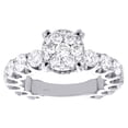 thumbnail image 2 of 14K White Gold Cathedral Setting Diamond 3/4 Eternity Engagement Ring 3.60 TCW, 2 of 6
