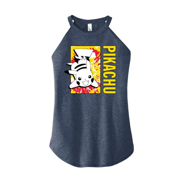 Pokémon - Tie Dye Pikachu - Juniors High Neck Tank Top