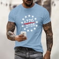 thumbnail image 2 of Men's Holiday Print Round Neck Short Sleeve Top Casual Sports Top, Size M-3XL, 2 of 5