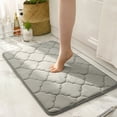 thumbnail image 2 of Super Absorbent Bath Mat, Large Non-Slip Bathroom Mat, Soft (Grey, 50 x 80 cm), 2 of 5