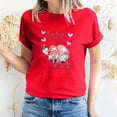 thumbnail image 1 of Meichang Hauts de Vacances pour Femmes T-Shirt de la Saint-Valentin Mignon Cœur Graphique T-Shirts Mignons Hauts de Vacances T-Shirts Manches Courtes Col Rond Mode 2025, 1 of 5