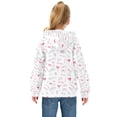 thumbnail image 4 of DIXRUYEE Youth Hoodie Pullover Sweatshirt Blush Heart Petal Printed, 4 of 9