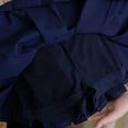thumbnail image 4 of Odeerbi Niñas 3 Piezas Preppy Outfit Twofer Camisa de Vestido Con Corbata A Rayas y Falda Plisada Conjunto Uniforme Escolar, 4 of 9