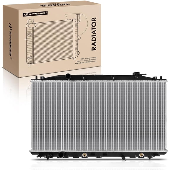 A-Premium Engine Coolant Radiator Assembly with Transmission Oil Cooler Compatible with Acura TSX 2009-2014 2.4L 3.5L, Automatic Transmission, Replace# 19010RL5A51, AC3010145