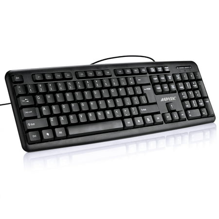 AGPtek USB Wired Keyboard for Windows 10 / 8 / 7 / Vista / XP (Best Keyboard For Windows 8)