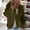 Green, variant on Women's Cropped Open Front Hooded Cardigan Button Down Chunky Cable Knitted Sweater Tops Fall Long Sleeve Outwear