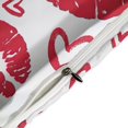 thumbnail image 4 of HAHDAXIA Red Lip Bedding Solid Comforter Set for All Seasons,3 Pieces(1 Comforter+2 Pillowcases),Soft Microfiber Bedding Set Twin(86"x70"), 4 of 7