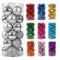 RBCKVXZ Silver 1.18"/3cm Christmas Balls Christmas Tree Decorations Ornaments Shatterproof Hanging Balls for Holiday Birthday Wedding Party Christmas Decorations Ornaments Set of 24pcs