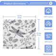 thumbnail image 4 of GZHJMY White Black Dragonfly Flower Wash Cloths 4 Pcs Small Cotton Wash Towels for Bathroom, 4 of 7