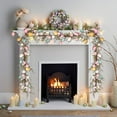 thumbnail image 4 of Artificial Spring Floral Garland Easter Garland, Lighted Artificial Garlands with Egg, Lights Spring Floral Garland, Easter Decorations for Home Kitchen Mantle Fireplace, Outdoor Holiday Party Decor, 4 of 9