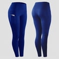 thumbnail image 2 of UngA Women's High Waisted Tummy Control Yoga Pants with Pockets Athletic Leggings for Women Blue,S, 2 of 5