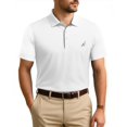 thumbnail image 5 of NY Threads Men's Golf Polo Shirt UPF 70+ Regular Fit Moisture Wicking Quick Dry Performance Short Sleeves Polo, XX-Large, White, 5 of 8